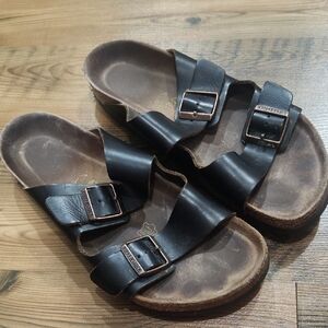 Birkenstock Arizona Brown Leather Buckle Sandals Slides 43 12 Campcore Gorp